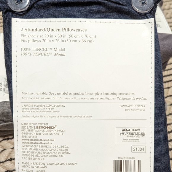 Studio 3B Queen jersey knit pillow case set, 100% Tencel, Moisture control - Picture 2 of 2